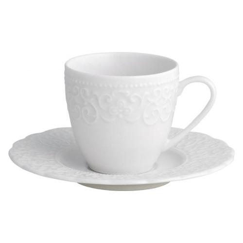 Brandani Set tazzine caffè con piatto 6 pz GRAN GALÀ Bianco 53394