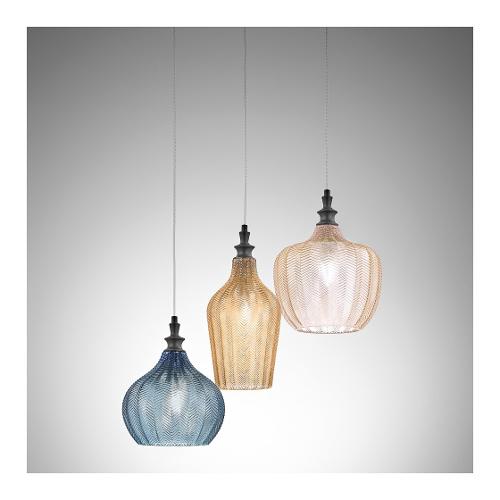 G.E.A. Luce Sospensione CLEOFE S3 Multicolor (47,5x120cm) FCLSM3 3 luci - E27 - Max 180W