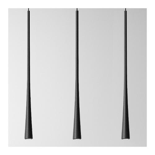 G.E.A. Luce Sospensione DAFNE S3P Nero satinato (60x4,5x145cm) 3 luci - LED - Max 49,5W