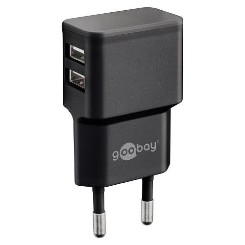 Techly Caricabatterie USB Type-A 12W Goobay 44951 Black IPW USB 224B
