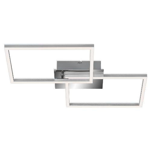 Briloner Plafoniera FRAME Cromo alluminio (50x7,8x38,8cm) 3149018 1 luce - LED - Max 30W
