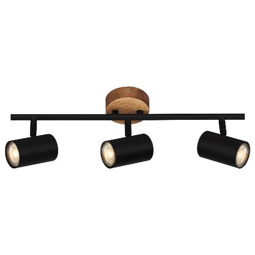 Briloner Set faretti spot MURITZ Nero (47,3cm) 2920035 3 luci - GU10 - Max 105W