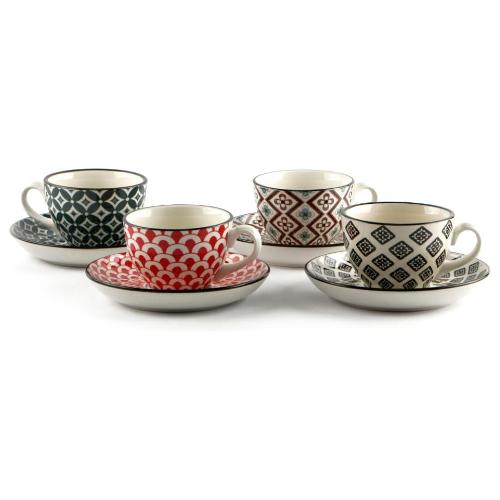 Cpo Set tazze te con piatto 4 pz (160ml) MOSAIC