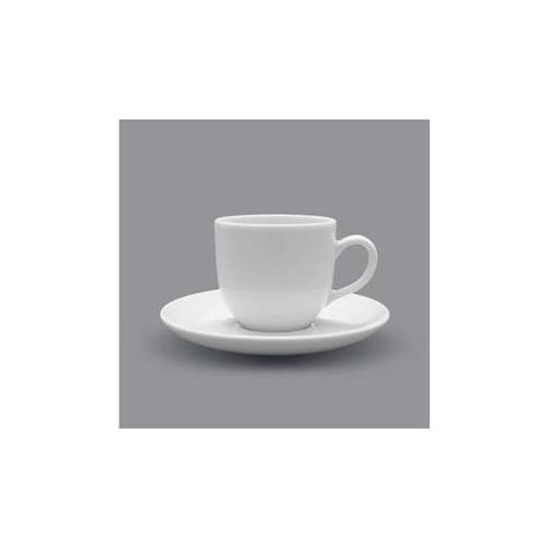 Lubiana Set tazzine caffè con piatto 6 pz (110ml) TIAGO HOTEL Bianco