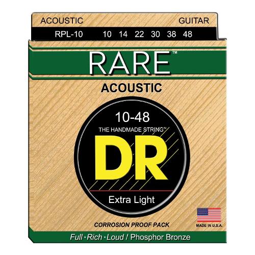 DR Muta corde chitarra acustica RARE Extra Light Bronze RPL 10