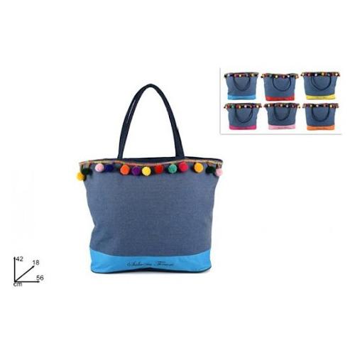 Due Esse Distribuzioni Borsa mare Jeans poliestere (pe) (56x18x42cm) Assortito AL005350