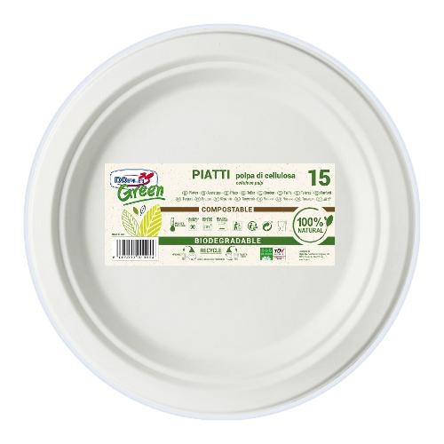 Dopla Set piatti pizza monouso 15pz BIO 07752