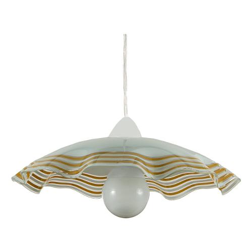 Isoluce Sospensione ONDINA Bianco e Ocra (43cm) 1089 40 120 1 luce - E27 - Max 60W