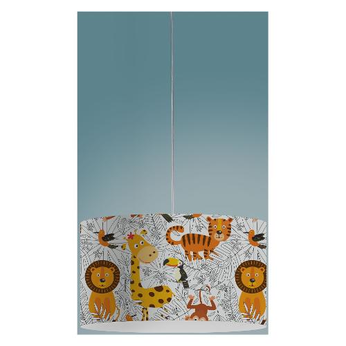 Linea Zero Sospensione DECOKIDS Savana (40x80cm) 908 XXL DK SAV 1 luce - E27 - Max 30W
