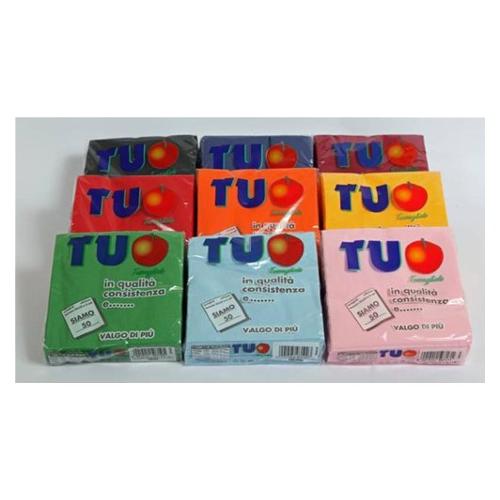 Essebidue Set tovaglioli monouso 50pz 2 Veli Verde 700700VM