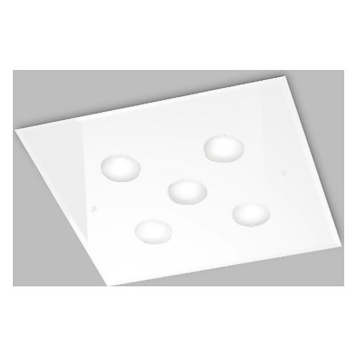 Metal Lux Plafoniera DADO Bianco (50x3x50cm) 259 350 02 5 luci - GX53 - Max 35W
