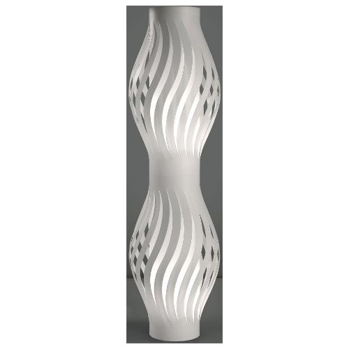Linea Zero Lampada da terra HELIOS Bianco D123T W (35x123cm) 2 luci - E27 - Max 60W