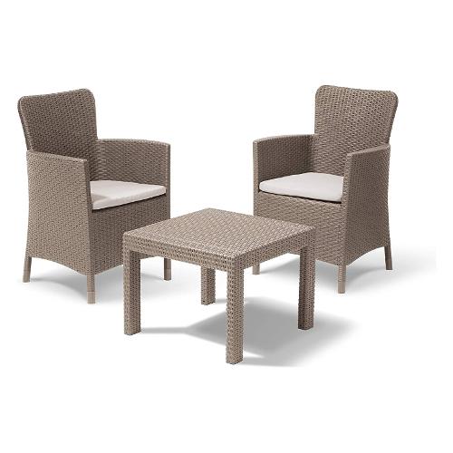 Allibert Set da esterno resina SALVADOR Balcony 2 posti Cappuccino K219451