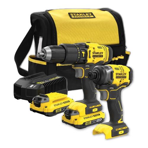 Stanley Set Trapano e avvitatore Impulsi 2 batterie 18V 2Ah FATMAX SFMCK465D2S