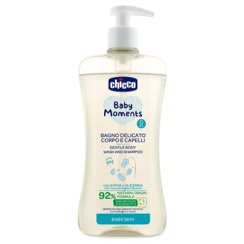 Bagnoschiuma bimbo 500 ml con dosatore BABY MOMENTS Delicato Corpo e  Capelli 0010594000000