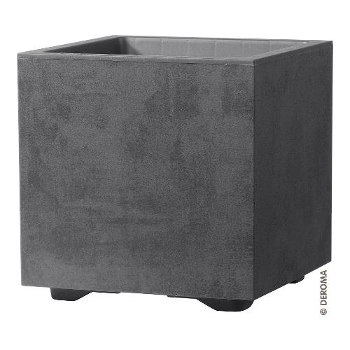 Deroma Vaso piante con riserva acqua Cubo MILLENNIUM antracite (25x25x25 cm) 9DF24SZA