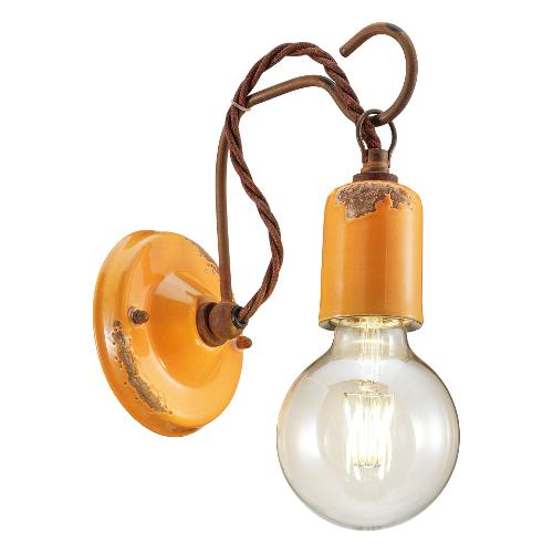 Ferroluce Applique VINTAGE Giallo (11x20x18cm) C665 VIG 1 luce - E27 - Max 53W