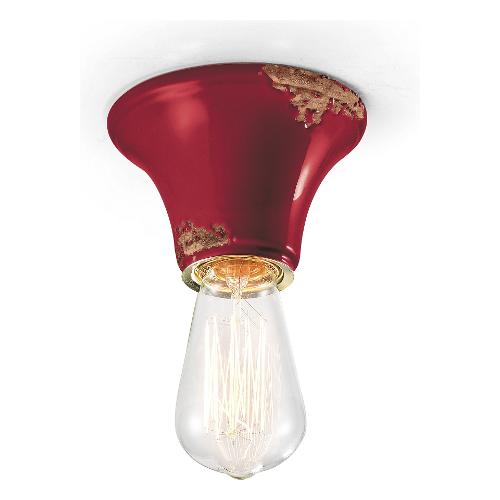 Ferroluce Punto luce VINTAGE Bordeaux (13cm) C132 VIX 1 luce - E27 - Max 77W