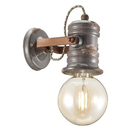 Ferroluce Applique URBAN Vintage tortora (13x20x14cm) C1843 VIT 1 luce - E27 - Max 53W