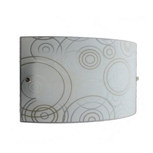 Isoluce Applique COMPASSO Bianco e Bamboo (30x20cm) 2000 31 130 1 luce - E27 - Max 60W