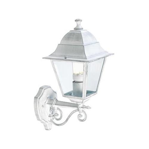 Sovil Applique da esterno OLD In alto Bianco argento (18x28x42cm) 318 37 1 luce - E27 - Max 60W