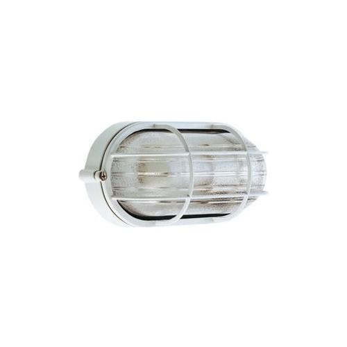 Sovil Applique da esterno INDUSTRIALE OVALE Bianco (10,7x9,5x21,3cm) 702 02 1 luce - E27 - Max 60W