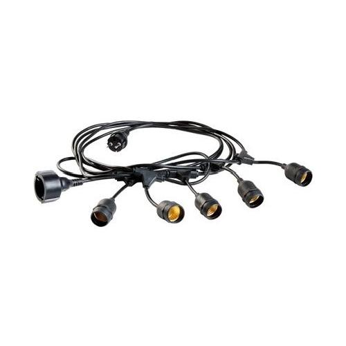 Sovil Catena luminosa ENJOY Nero (500 cm) 230 06 5 luci - E27 - Max 100W