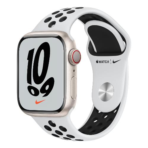 Apple Smartwatch WATCH NIKE SERIES 7 Alluminio GPS + Cellular Starlight 41 mm MKJ33TY A