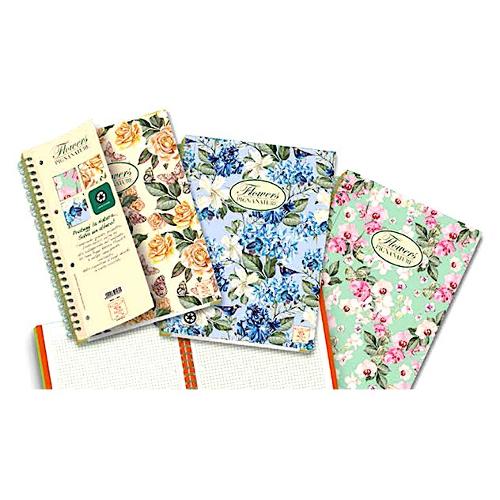 Pigna Quaderno con spirale quadretti 5 mm A4 NATURE assortito 0215124