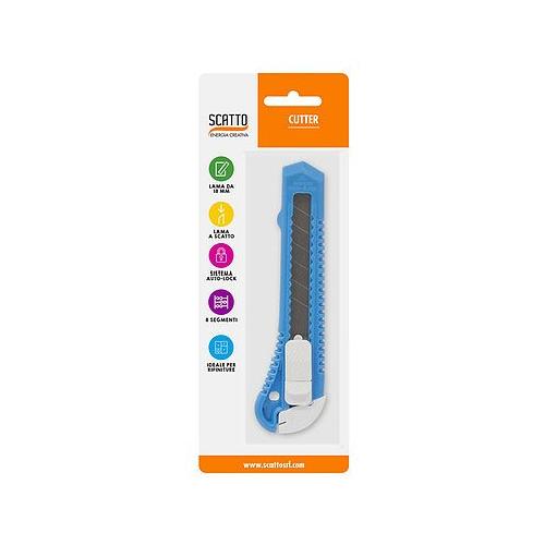 Scatto Cutter a spezzare Assortito lama acciaio 8 elementi 18 mm 6007
