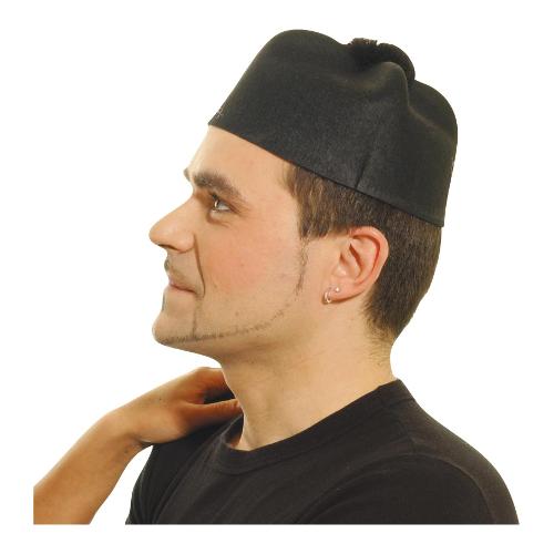 Cappello carnevale taglia Adulto Suora in Tessuto Nero 20865