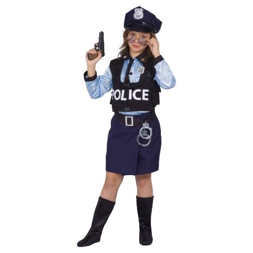 Costume Carnevale Travestimento Poliziotta Bambina Originale Ciao
