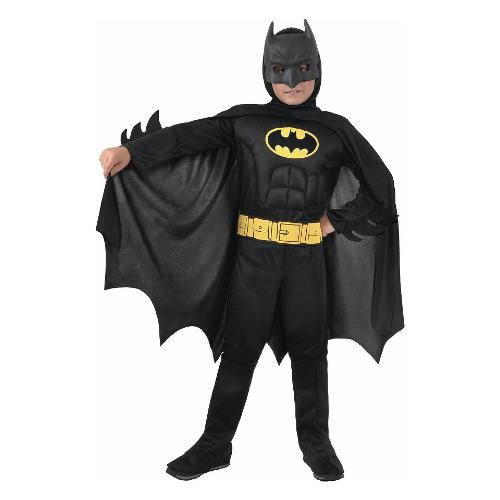Costume carnevale DC COMICS BATMAN con muscoli Assortito taglia 10-12 anni  11671