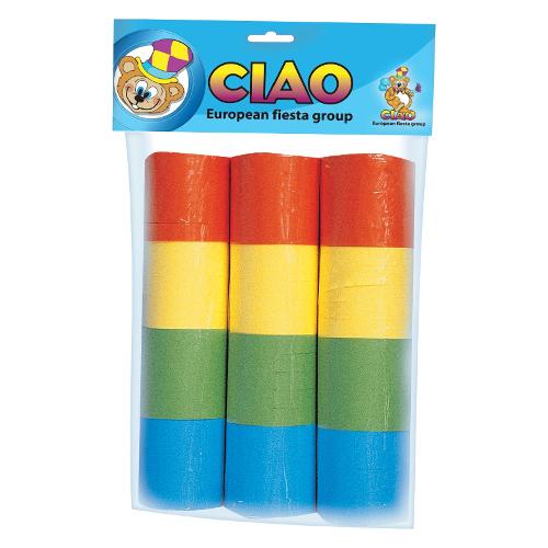 Ciao Set stelle filanti 3 Rotoli Carta Colori assortiti 20121