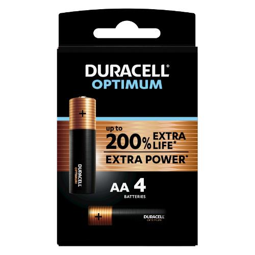Duracell Batteria Stilo AA Alcalina OPTIMUM 4pz DU0030