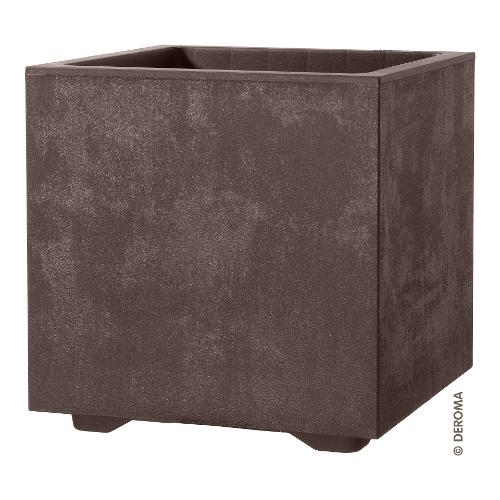 Deroma Vaso piante con riserva acqua Cubo MILLENNIUM brownstone (25x25x25 cm) 9DF2ZSZ216A