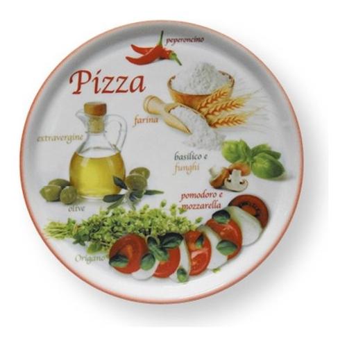 Saturnia Piatto pizza Porcellana (33cm) FOODS Bianco decorato 04018 ZP2