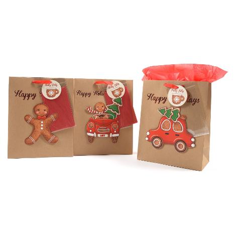 Mercury Shopper natalizio (26x32 cm) GINGER BREAD colore assortito 92875