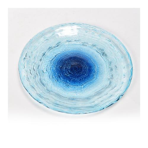 Mercury Piatto decorativo Vetro (21cm) ONDA Blu 49430