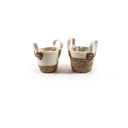 Mercury Porta vaso cesto con manici assortito (12x14 cm) 25640