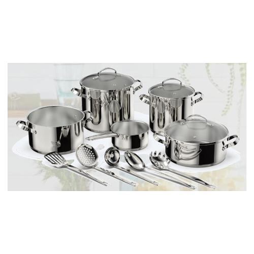 Batteria Pentole Set 13 Pezzi in Acciaio Inox Linea Pratica Lagostina  010717600013 - niclick