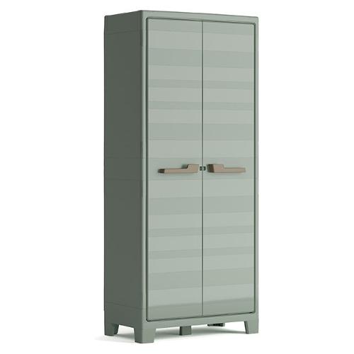 Keter PLANET OUTDOOR Multispace Armadio plastica 2 Ante battenti Grigio verde (80cm) Mobile KIT