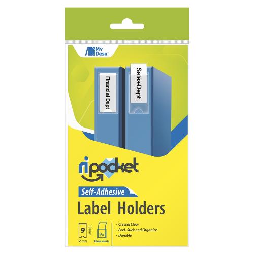 Ri.Plast Set tasche adesive 9 pz (5,5x10,2cm) Ripocket Label Holders Trasparente 621101