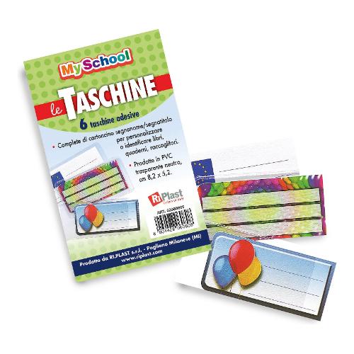 Ri.Plast Set tasche adesive 6 pz (8,5x5,2cm) assortito 62060800