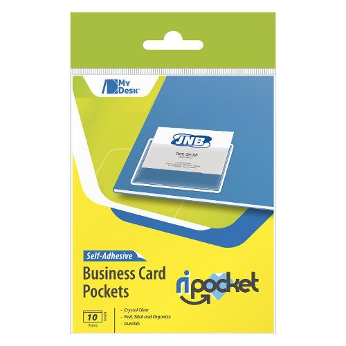 Ri.Plast Set tasche adesive 10 pz (9,5x6cm) Ripocket Business Card Trasparente 620901
