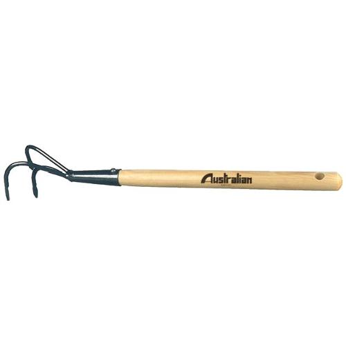 Australian Miniattrezzo Coltivatore 3 Denti (35 cm) Nero e Natural MN05