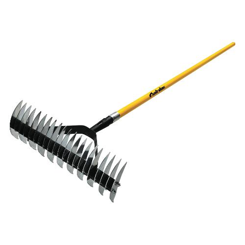 Australian Rastrello Aeratore Doppio 32 dt manicato (150x37 cm) Giallo e Nero 150 RA32 P