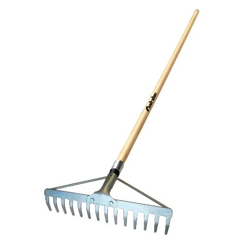 Australian Rastrello 16 Denti Rinforzato con Manico (150x35 cm) Zincato 150 RRF16 LE