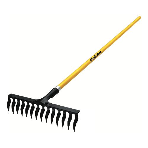 Australian Rastrello Sarchiatore 14 dt manicato (150x37 cm) Giallo e Nero 150 RS14 P