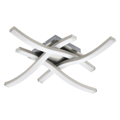 Eglo Plafoniera CABEZAS Nickel opaco (44x7,5x44cm) 33458 4 luci - LED - Max 20W
